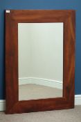 Rectangular cherry wood mirror, 110cm x 80cm Condition Report <a href='//www.