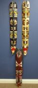 Three carved and painted African masks H100cm approx (3) Condition Report <a