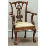 Chippendale style walnut carved child's armchair,