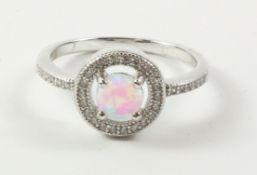 Opal dress ring stamped 925 Condition Report <a href='//www.davidduggleby.