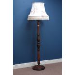 Early 20th century oak standard lamp with shade Condition Report <a