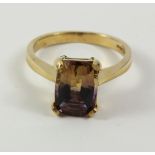 Gold ring set with an ametrine hallmarked 9ct Condition Report <a href='//www.