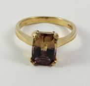 Gold ring set with an ametrine hallmarked 9ct Condition Report <a href='//www.