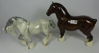 Two Beswick shire horses (2) Condition Report <a href='//www.davidduggleby.
