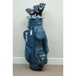 Set RAM golf clubs, 6, 7, 8, 9 irons, pitch and sand wedge, two drivers, two hybrid clubs,