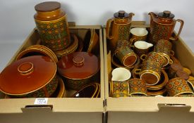 Large quantity of Hornsea 'Bronte' pattern dinner and teaware including a large Biscuit storage jar,