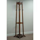 Edwardian oak coat stand, H188cm Condition Report <a href='//www.davidduggleby.