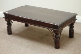 Hardwood rectangular coffee table, 110cm x 62cm,