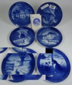 Six Royal Copenhagen Christmas plates (6) Condition Report <a href='//www.