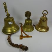 Brass wall mounted bell,