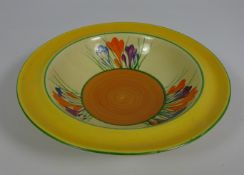 Clarice Cliff small Crocus pattern bowl. Dia.