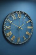 Large wrought metal wall clock, D120cm CLOCKS & BAROMETERS - as we are not a retailer,