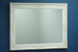 Cream framed rectangular mirror, 85cm x 64cm Condition Report <a href='//www.