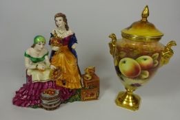 Royal Worcester limited edition model 'Sparkling Clean at Appleby Fair' and a hand painted Coalport