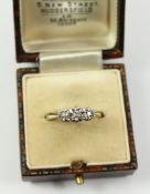Three stone diamond ring stamped 18ct plat Condition Report <a href='//www.