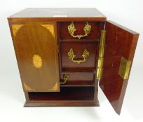 Edwardian inlaid mahogany smokers cabinet H33.