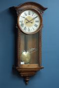 19th century arched top Regulator all clock, circular Roman dial,