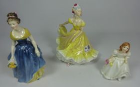 Three Royal Doulton figurines 'Melanie',