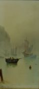 Fishing Boats off Shore, watercolour signed by Garman Morris (British fl.