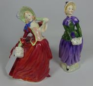 Two Royal Doulton figurines 'Autumn Breezes' and 'Florence' (2) Condition Report