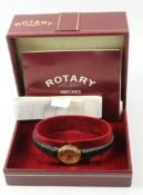 Ladies Rotary quartz hallmarked 9ct gold watch with box and papers Condition Report