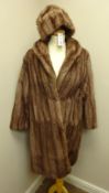 Clothing & Accessories - Three quarter length Mink fur coat and matching hat (2)