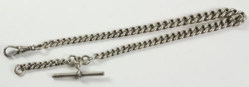 Hallmarked silver tapering curb watch chain Condition Report <a href='//www.