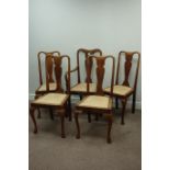 Set five (4+1) 19th century oak country dining chairs,
