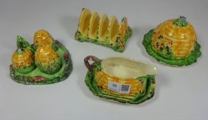 Royal Winton Beehive set including cruet, toast rack,