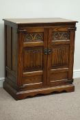 Old Charm oak side television cabinet, W82cm, H92cm,