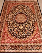 Persian Kashan blue ground rug carpet/wall hanging,