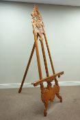 Reproduction carved hardwood picture easel,