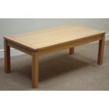 Oak rectangular coffee table, 120cm x 60cm,