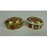 Two Royal Crown Derby Imari pattern ring boxes (2) Condition Report <a