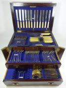 Cased part canteen of silver-plated Old English pattern cutlery Condition Report