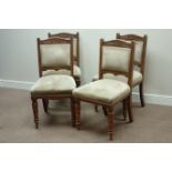 Set four Edwardian walnut dining chairs Condition Report <a href='//www.