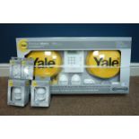 Yale HSA6400 alarm system with two additional motion detectors and remote controllers - boxed