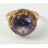 Egyptian 12ct gold ring set with an amethyst Condition Report <a href='//www.
