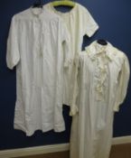 Clothing & Accessories - Five early 20th Century night gowns, two christening gowns,