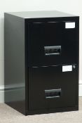 Two drawer metal filing cabinet, W40cm, H66cm,