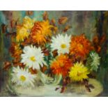 Still Life Study of Chrysanthemums,