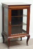 Early 20th century mahogany display cabinet, W55cm, H96cm,