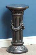 Classical jardiniere stand and a brass and glass two tier coffee table Condition Report