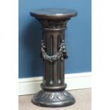 Classical jardiniere stand and a brass and glass two tier coffee table Condition Report