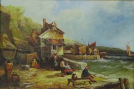 Figures in Harbour Scene,