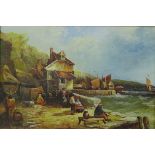 Figures in Harbour Scene,