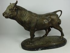 Large 20th Century cast bronze figure of a Bull after Isidore Jules Bonheur,