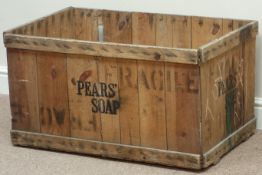 Vintage Pears Soap pine box, W82cm Condition Report <a href='//www.