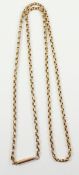 Victorian rose rope chain necklace stamped 9c approx.