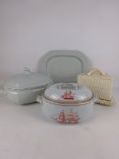 Spode 'Ship Windsor Castle' pattern oval tureen & cover,